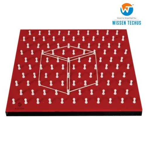 Kids School Isometric Geoboard - Color: Red