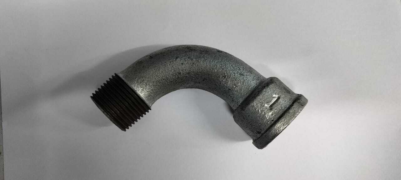 Gi Short Bend 1-1/4 Inch - Malleable Iron, Round | Isi Marked, Conforms To Is: 1879 Standards, Durable Pipe Fitting For Industrial Use