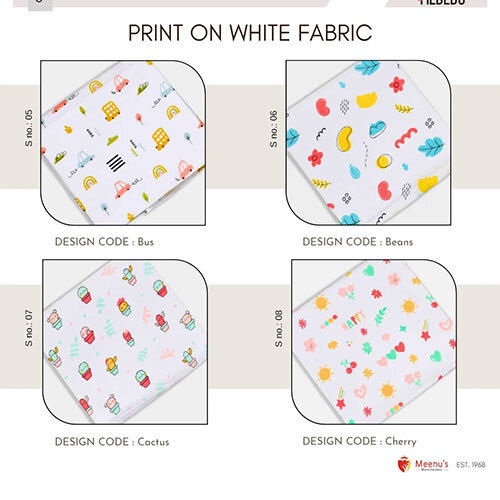 Baby Printed Cotton Fabric - Color: Multicolour