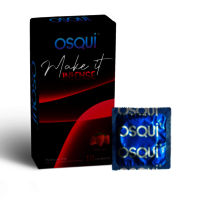 Osqui Make It Intense Strawberry Flavoured Condoms, Pack of 10