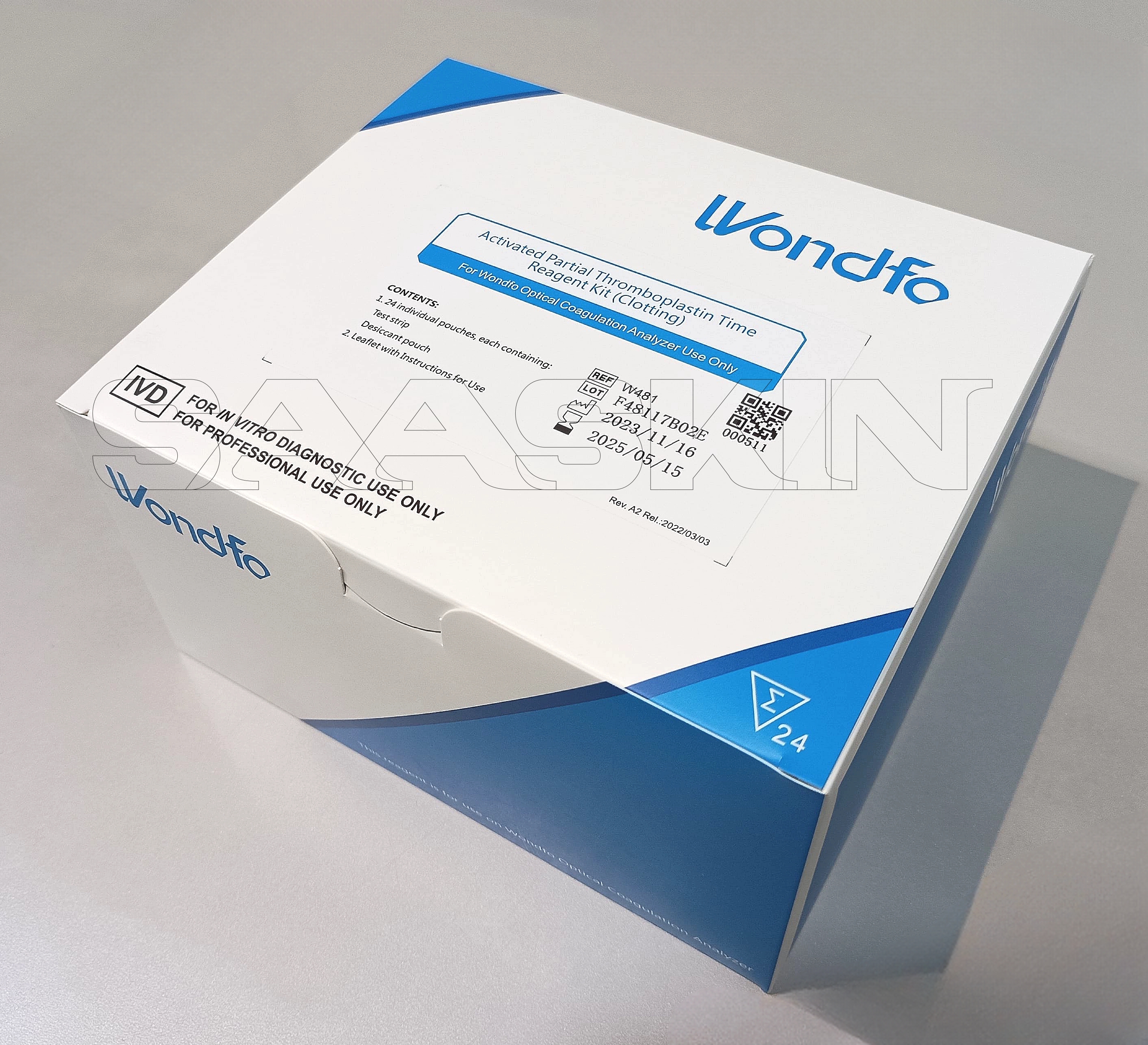 Wondfo Activated Partial Thromboplastin (Aptt) - Whole Blood, Pack Size 24 | Semi-automatic Optical Blood Coagulation Analyzer For Pt, Aptt, Tt, Fib, Act