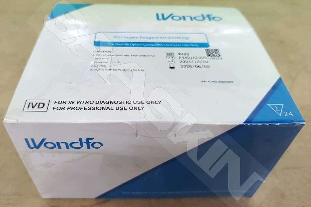Wondfo Fibrinogen Reagent Kit - Whole Blood, 24 Pack | Semi-Automatic and Optical Blood Coagulation Analyzer for PT, APTT, TT, FIB, ACT