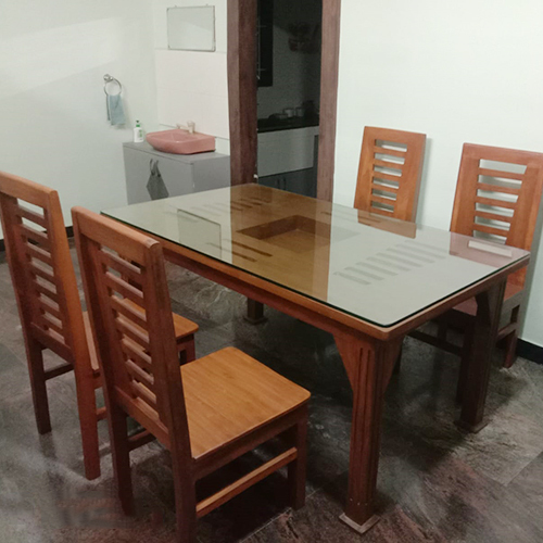 4 Seater Teak Wood Dining Table Set