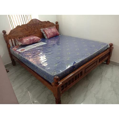 Modern King Size Teak Wood Bed
