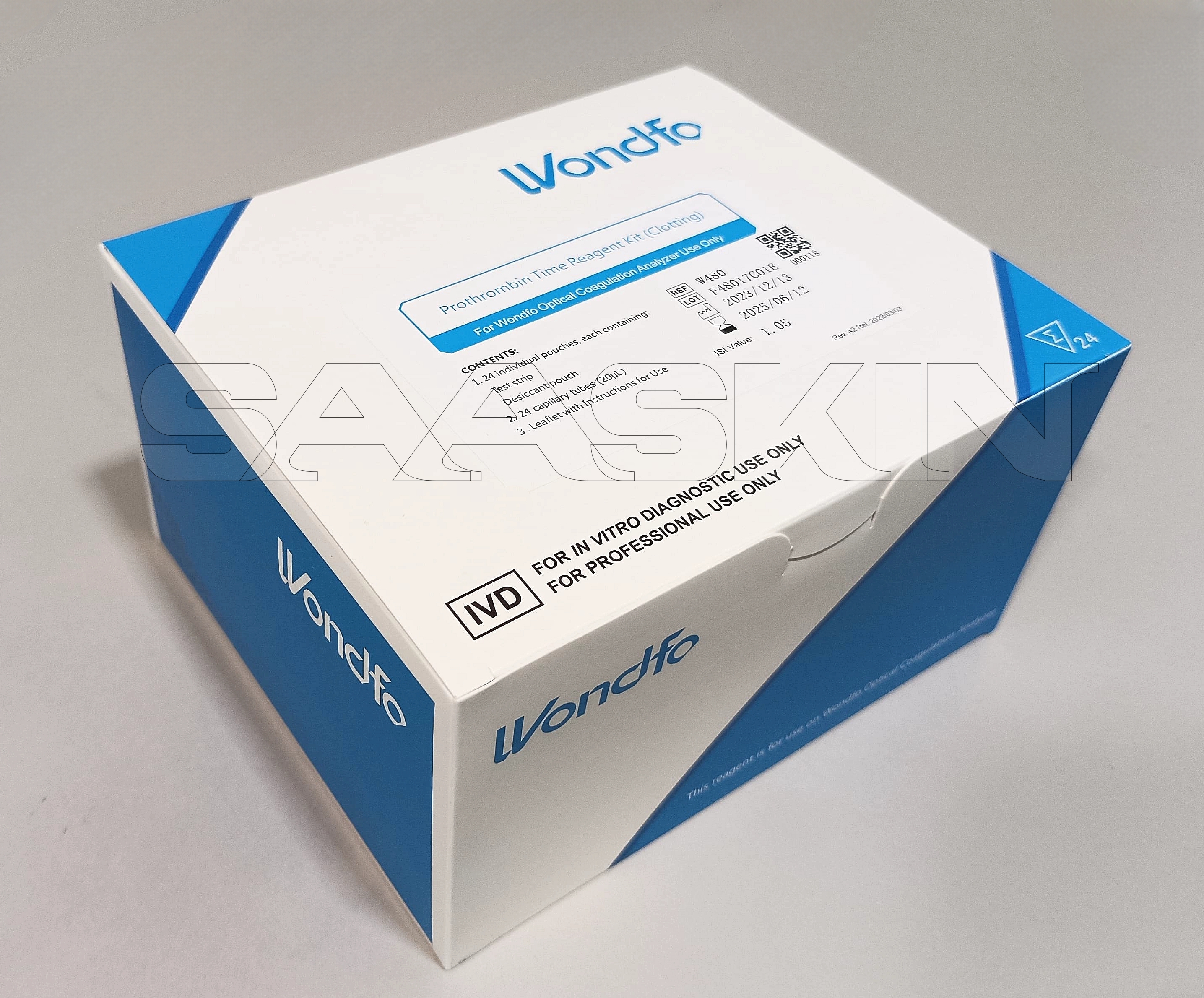 Wondfo Prothrombin Time (Pt) - Whole Blood Sample, 24 Tests Per Pack | Semi-automatic Optical Blood Coagulation Analyzer, Simultaneous Testing Of Pt, Aptt, Tt, Fib, Act