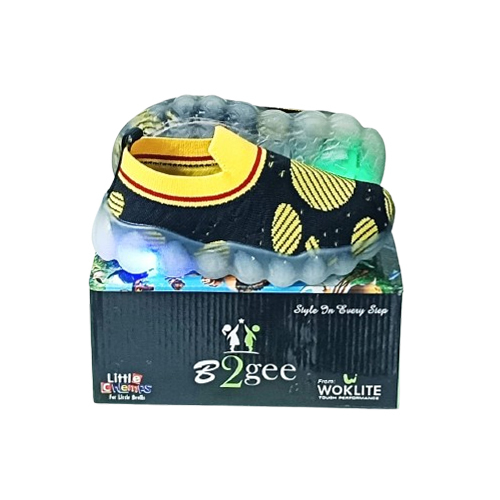 Panda Black Or Yellow Color Kids Sports Shoes - Insole Material: Pvc