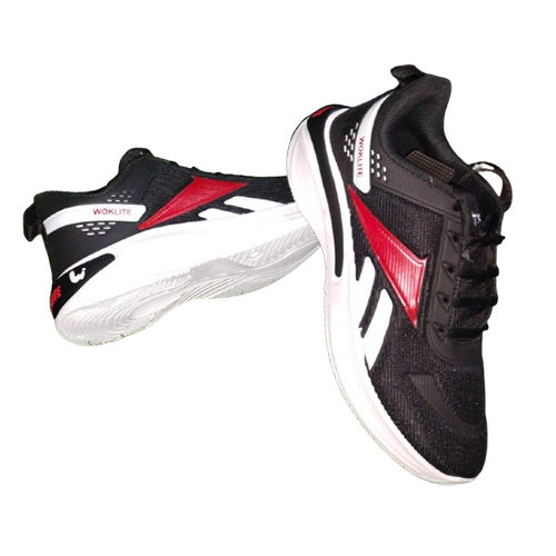 6X10 Inch Delta 3 Black And Red Colour Mens Sports Shoes - Insole Material: Pvc