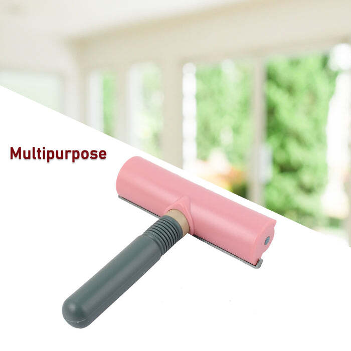 Plastic Handle Sofa Bed Clothes Lint Hair Dust Remover Cleaning Brush - Color: Pink