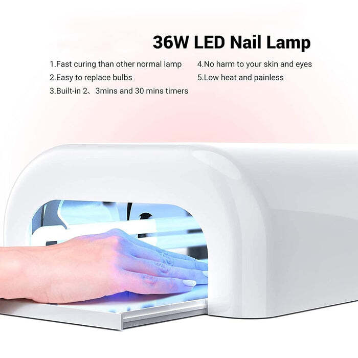 Uv Glue Nail Curing Lamp 4 Tubes 36w Fast Curing Lamp