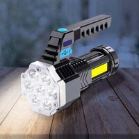Portable Flashlight Usb Rechargeable Light With Side Light