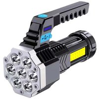 Portable Flashlight USB Rechargeable Light with Side Light