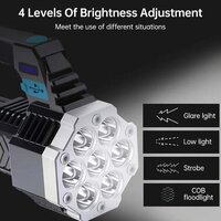 Portable Flashlight USB Rechargeable Light with Side Light