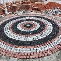 Outdoor Granite Cobble Stone - Solid Surface, 40-60mm, 70-90mm, 90-110mm | Multi-color, Rough-rubbing Treatment, Non-slip Design, Weather-resistant