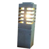 Garden Light Stone Pillar - High-quality Limestone, Elegant Gray Finish For Outdoor Decoration