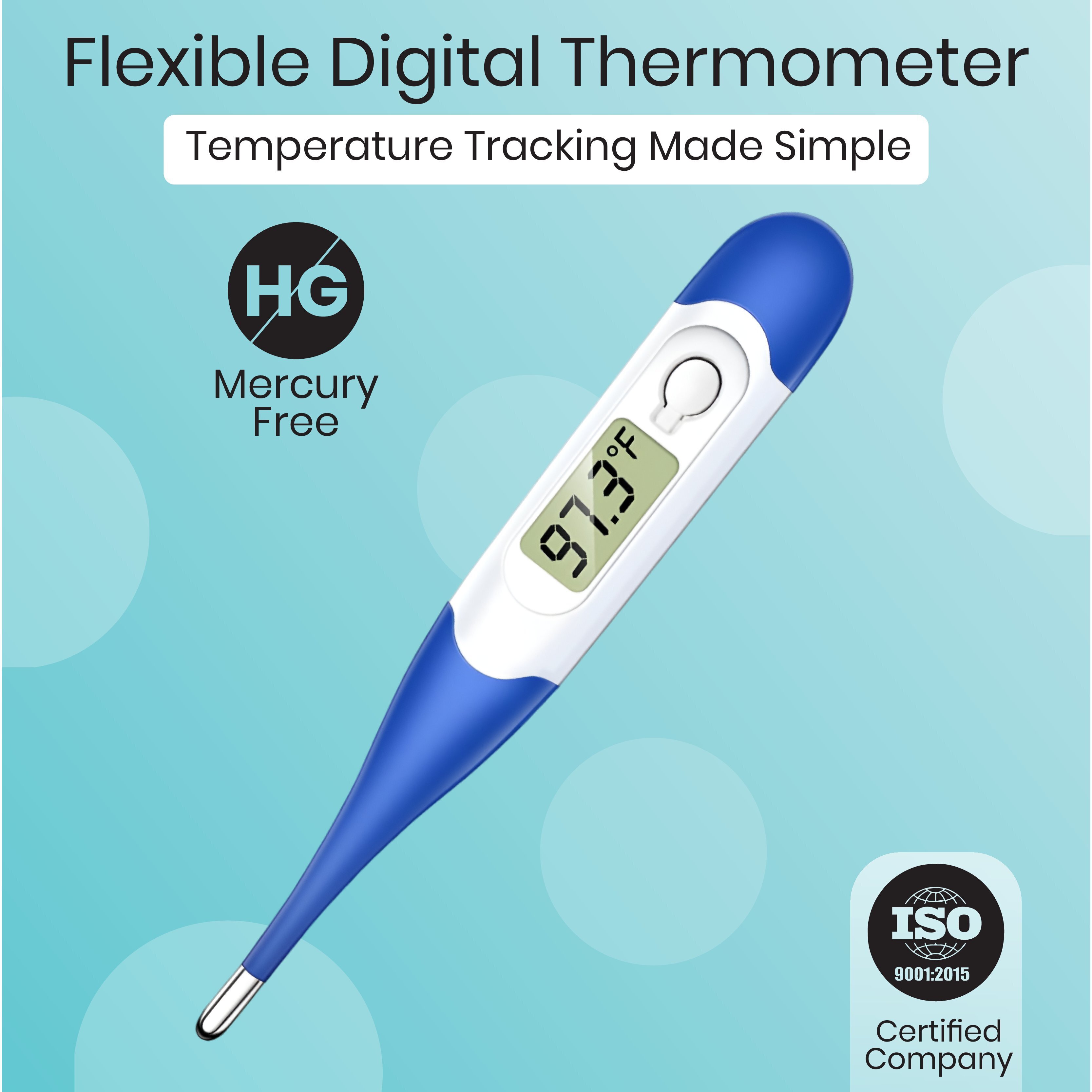 White Digital Thermometer ( Hard - Flexible )