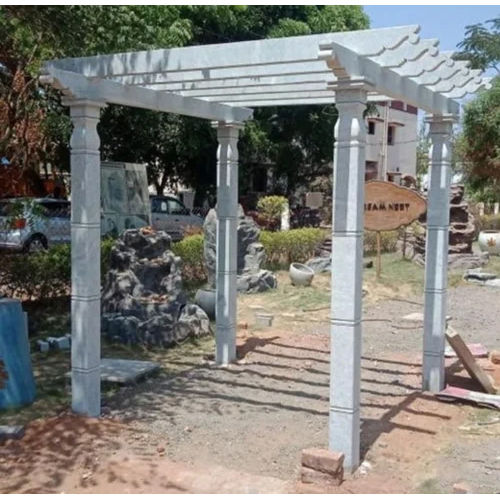 Garden Stone Pergola - Color: White