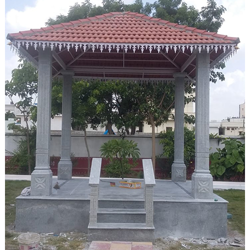 Outdoor Gazebo - Stone Material, 18x8 Ft Size, Gray Color | Easy Assembly, Durable, Weather-resistant Design