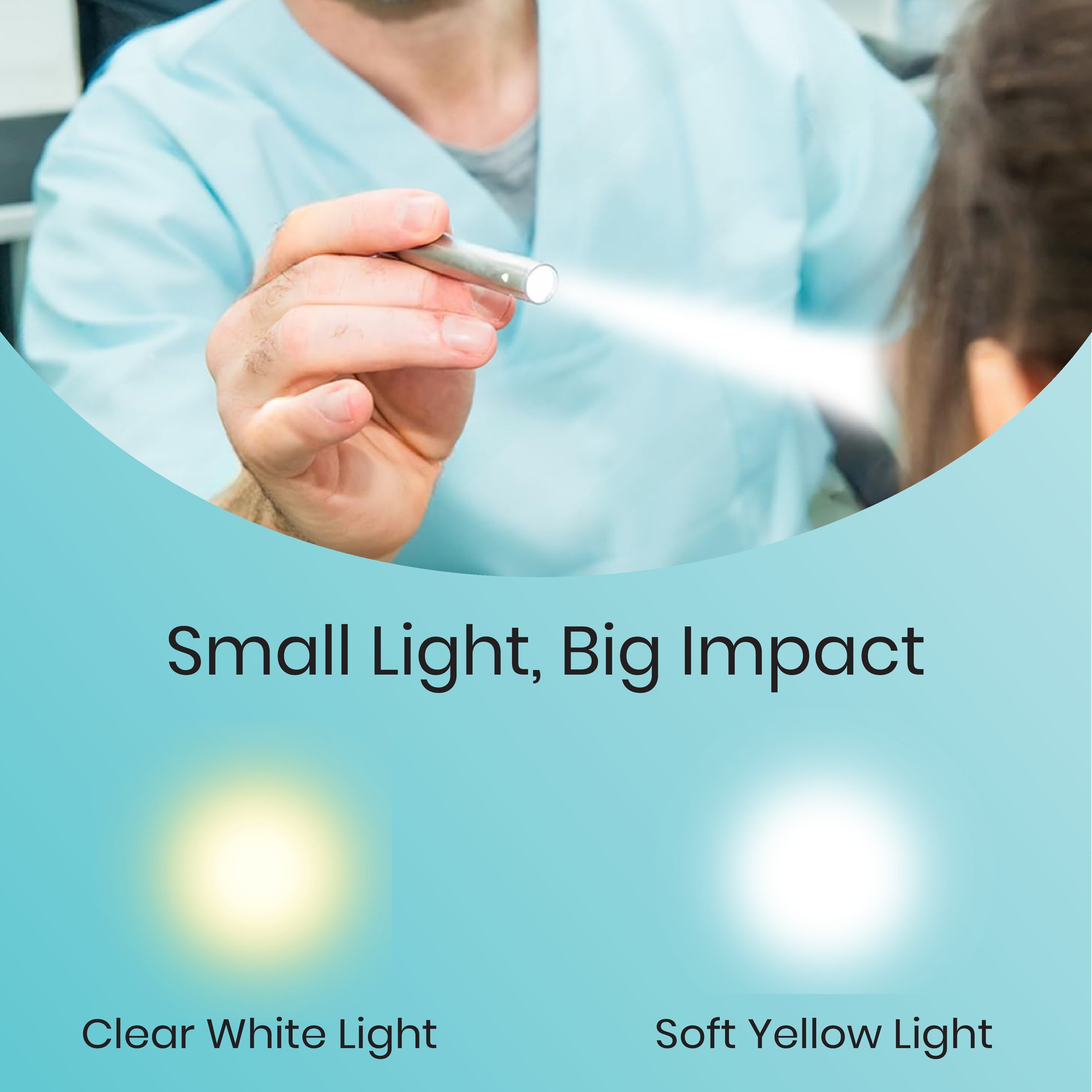 Medical Pen Torch - Anodized Aluminum, 50d X 6w X 5h Mm, Silver | Lightweight Design, Led Light Source, Battery Powered, Portable Use