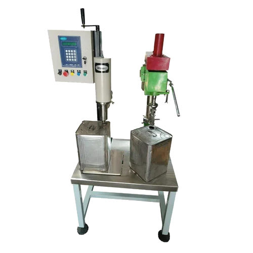 Automatic Oil Tin Filling Machine With Tin Capping Machine - Automatic Grade: Semi-Automatic