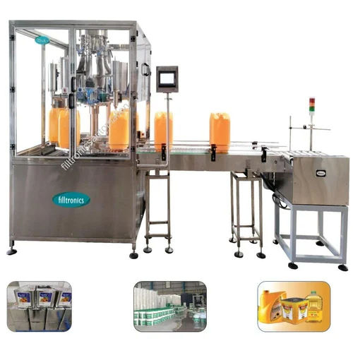 Automatic Weight Based Rotary Tin And Jar Filling Machine