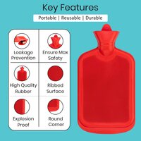 Red Rubber Hot Water Bottle