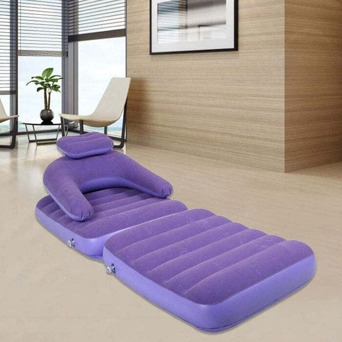 , Portable Inflatable Mattress Air Sofa With Air Hand Pump