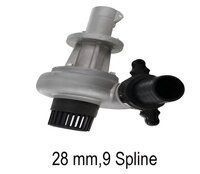 28mm, 9Spline Water Pump Attachment for Brush Cutter