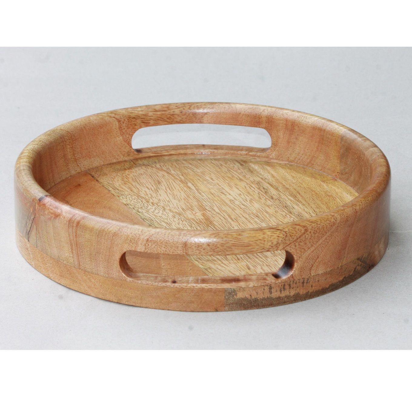 Handmade Wooden Serving Tray. Natural Polish Finish Best Quality Product.