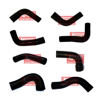 Automotive Radiator Hose Upper - Rubber Material, Black Color, Smooth Finish, Braided For Auto Trucks, Export Worthy Quality