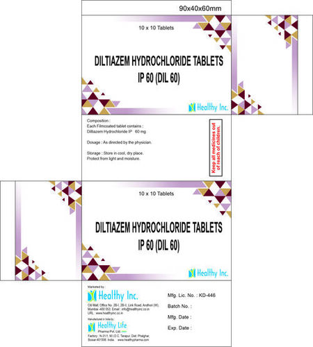 Diltiazem Hydrochloride Tablet 60mg