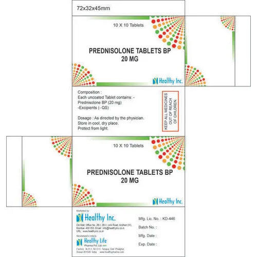 Prednisolone Tablets Ip 20 Mg - Drug Type: General Medicines