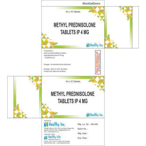 4 Mg Methylprednisolone Tablets Ip - Drug Type: General Medicines