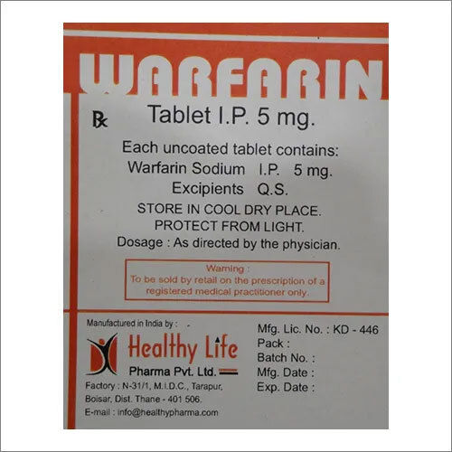 5mg Warfarin Tablet IP