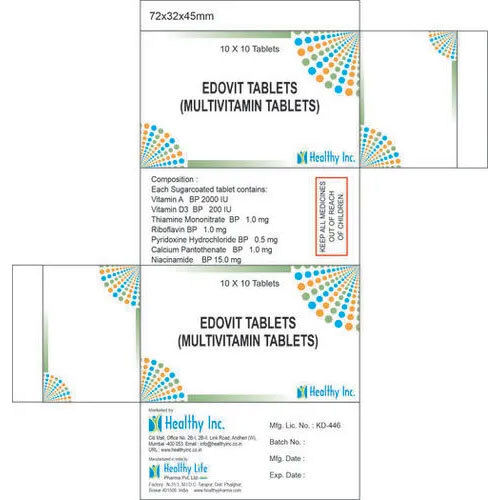 Edovit (Multivitamin Tablets) - Dosage Form: Tablet