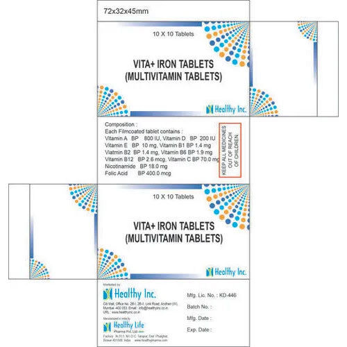 Vita Iron Tablets - Drug Type: General Medicines