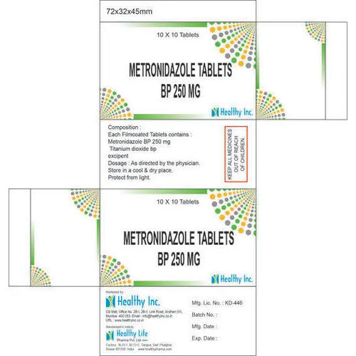 250 mg Metronidazole BP Tablets