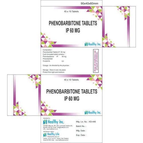 60 mg Phenobarbitone Tablets IP