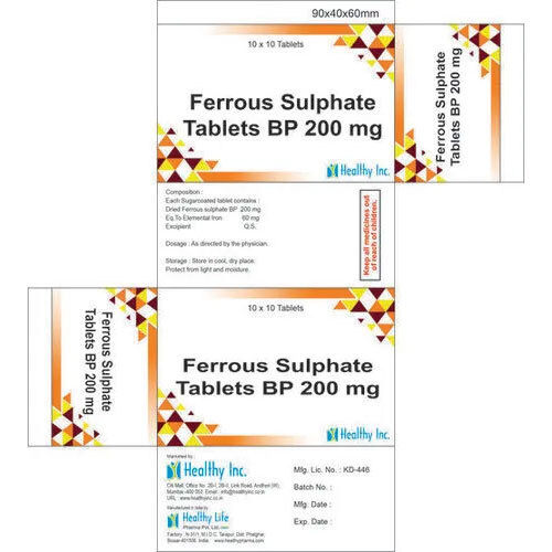 Ferrous Sulphate Tablets Bp 200 Mg - Drug Type: General Medicines