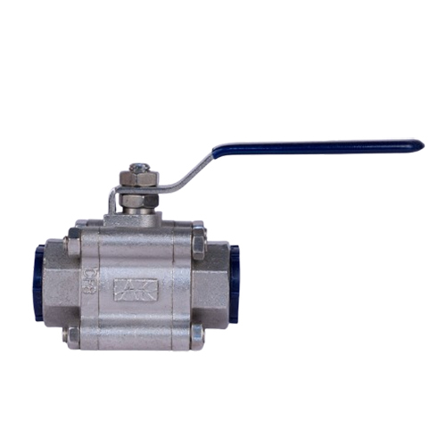 3Pc Screwed End Ball Valve - Color: As Per Requirement