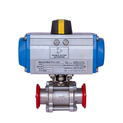 Ball Valve With Actuator - Color: As Per Requirement