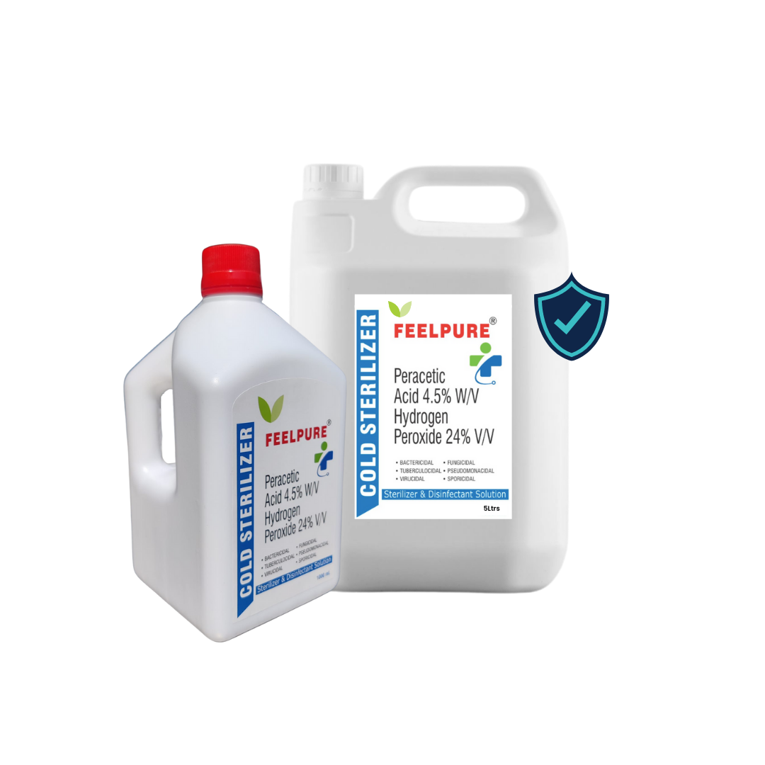 Cold Sterilizer Peracetic Acid 4.5% Hydrogen Peroxide 24% 1 liter Instrument Disinfectant