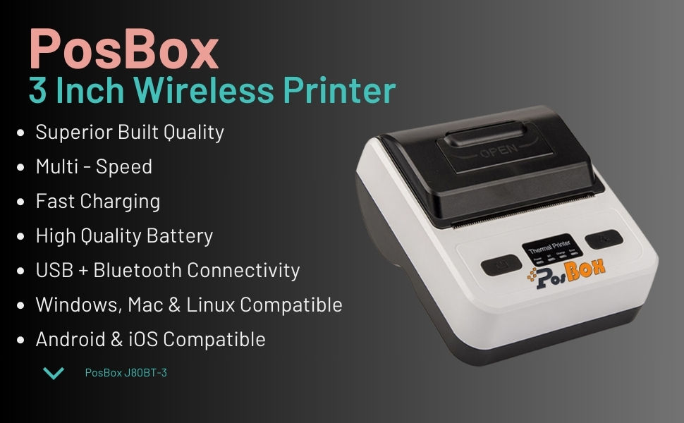 3 Inches Mobile Thermal POS Receipt Printer