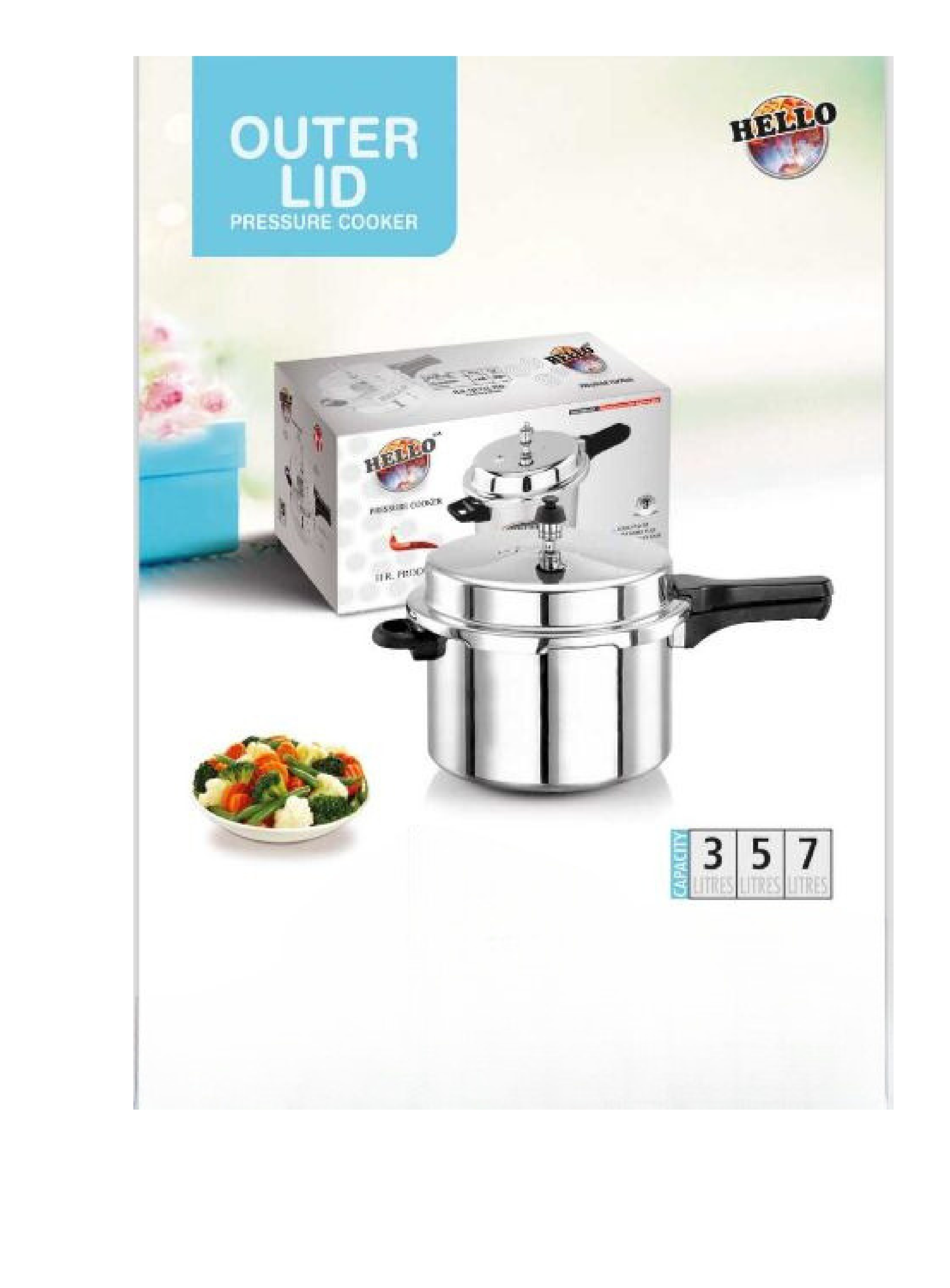 Matki Pressure Cooker - Aluminum 2-12 Capacity | Stylish Silver Gas Cooker For Modern Professionals