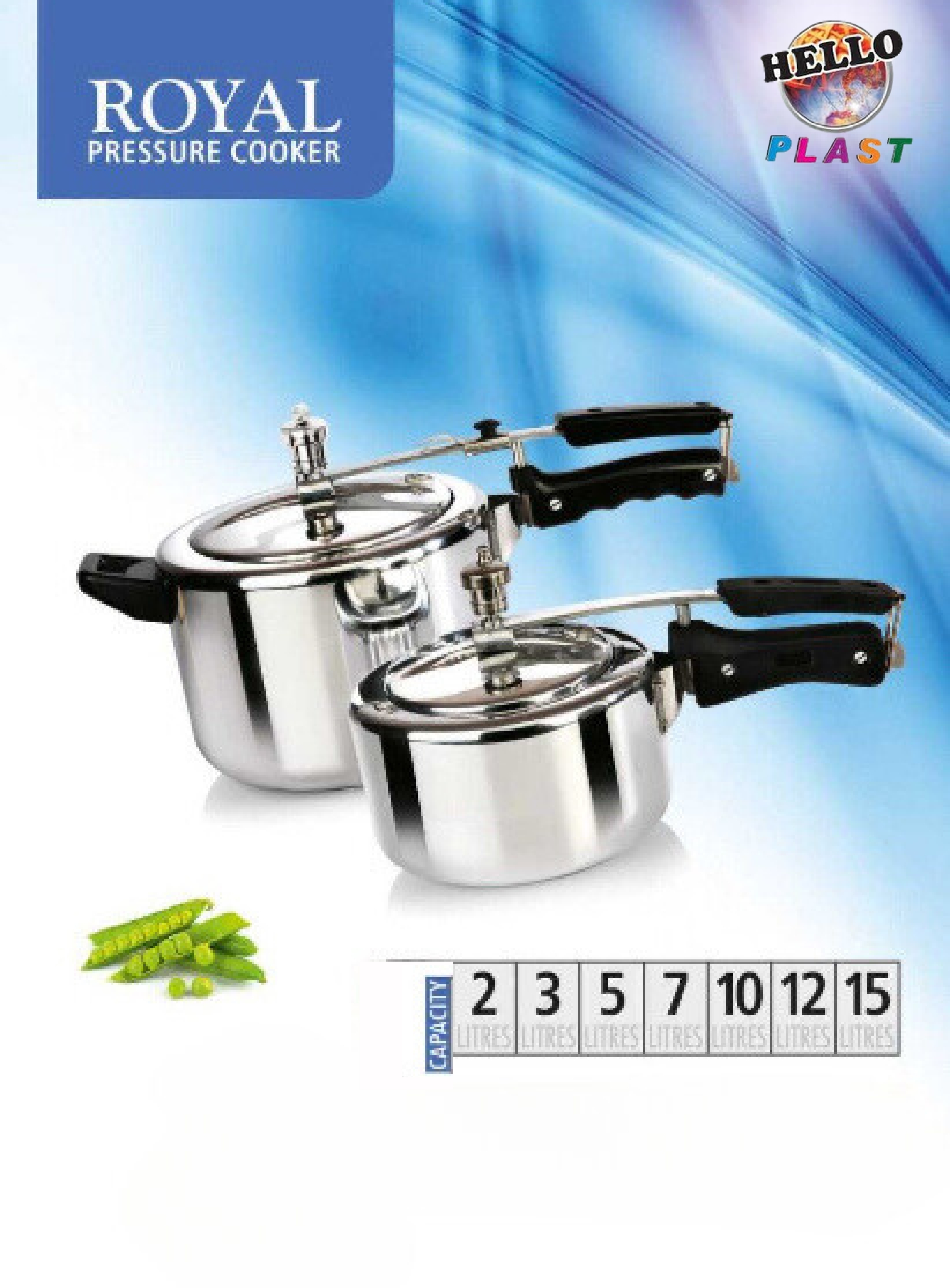 Matki Pressure Cooker - Aluminum 2-12 Capacity | Stylish Silver Gas Cooker For Modern Professionals