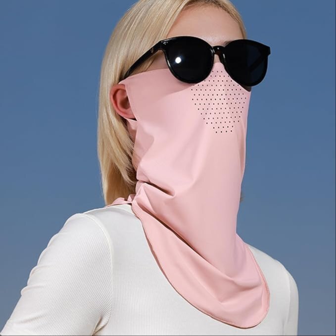 Mitsico Sun Uv Protection Face Cover Neck Wrap Free Size