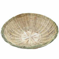 10 Inch Bamboo Fruit Basket - Bamboo Material, 10 Inch Size, Various Colors , Polished Surface Finish, Modern Style For Decorative Use