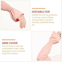 Mitsico Large Thin Ice Silk Sleeves UV Protection Cooling Arm Cover for Running Cycling