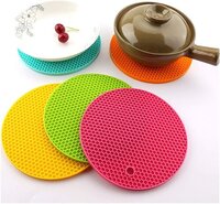 Clytius Multipurpose Silicone Trivet - Ultra-Flexible, Heat Resistant up to 442F | Non-Staining, Dishwasher Safe, Available in Vivid Colors
