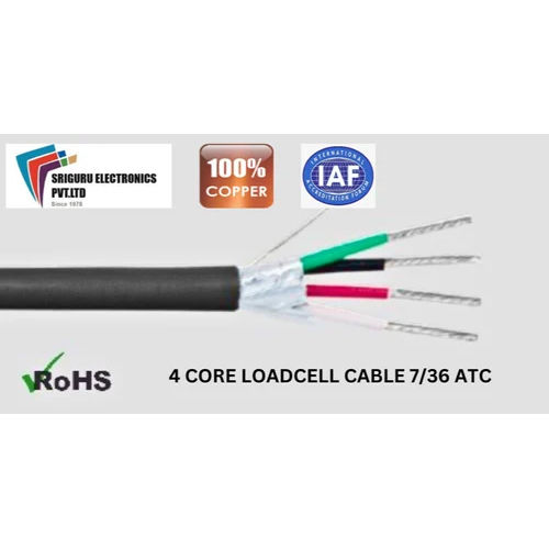 100 M Pvc Load Cell Cable - Color: Black