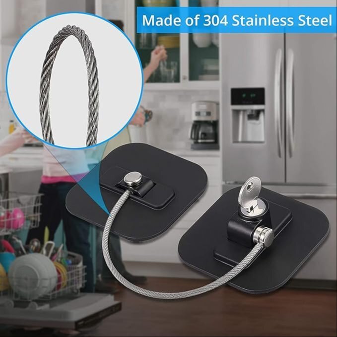 Mitsico Refrigerator Locks Door, Fridge Lock With Keys, File Drawer And Child Safety Cabinet Lock